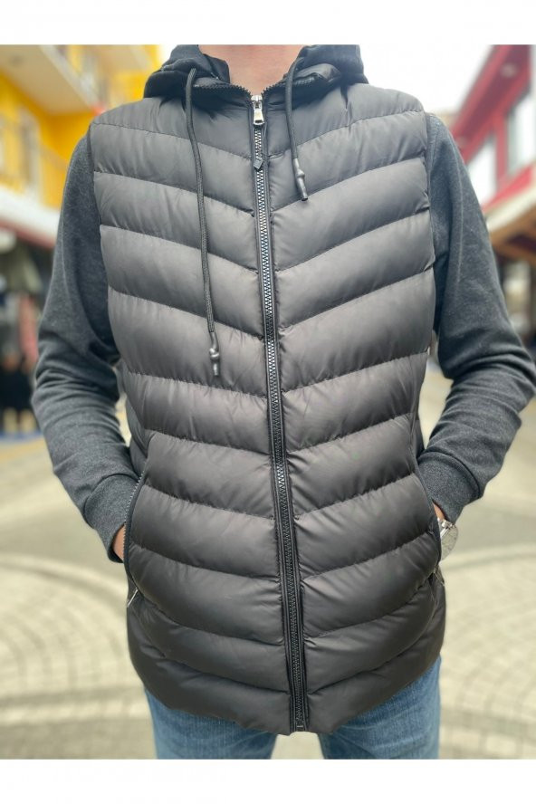 BLUES MODA MDY ÇIKARILABİLİR SEYYAR KAPÜŞONLU DOLUM ŞİŞME YELEK ürün görseli 1