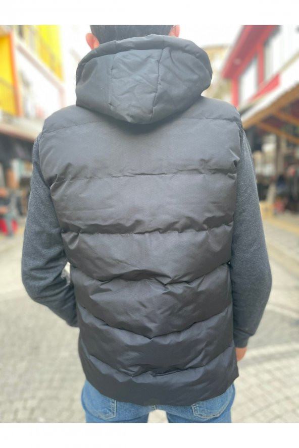 BLUES MODA MDY ÇIKARILABİLİR SEYYAR KAPÜŞONLU KAPAK CEPLİ DOLUM ŞİŞME YELEK ürün görseli 1