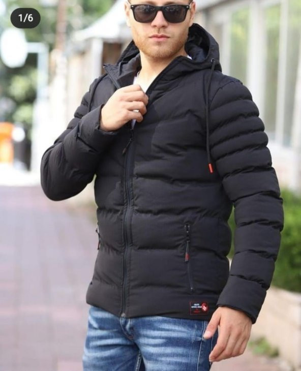 SPOR İÇİ POLARLI SÜPER MODEL YENİ SEZON KAPÜŞONLU MONT ürün görseli 1