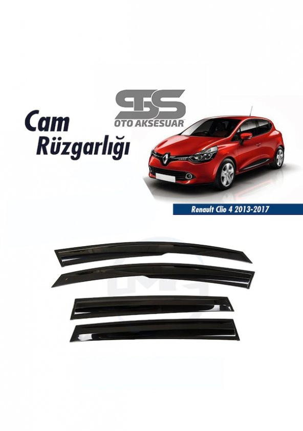Cam Rüzgarlığı Renault Clio 4 2013-2017 Mügen Tip Piano Black ürün görseli 1