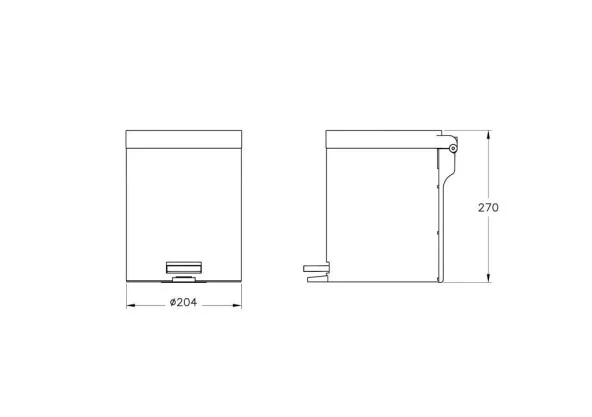 VitrA Base 100 Çöp Kovası 5 Litre Krom A44154 - Resim 2