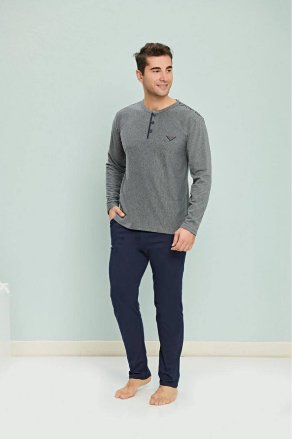 BLUES MODA Fapi Pamuklu Pijama Takımı - Resim 2