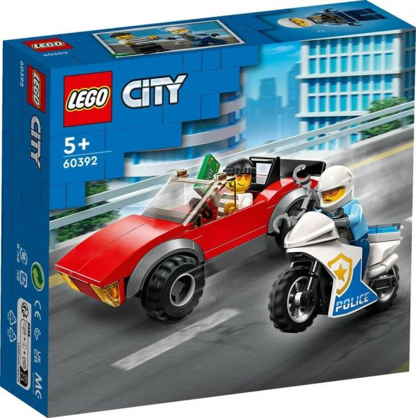 Lego City 60392 Police Bike Car Chase ürün görseli 1