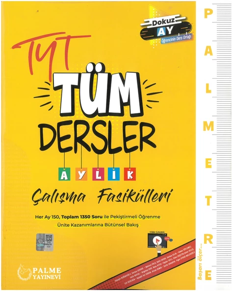 TYT Tüm Dersler Palmetre Aylık Çalışma Fasikülleri Palme Yayınevi ürün görseli 1