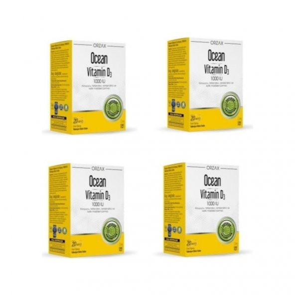 Ocean Vitamin D3 1000 IU Sprey 20 Ml 4'Lü PAKET (SKT:05/2026) ürün görseli 1