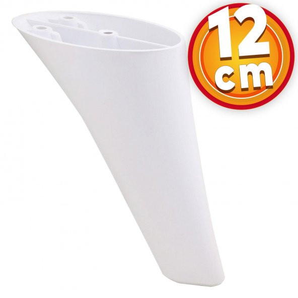 Lüks Mobilya Kanepe Sehpa TV Ünitesi Koltuk Ayağı 12 cm Beyaz Baza Ayak ürün görseli 1