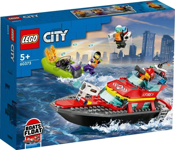 LEGO City 60373 Fire Rescue Boat ürün görseli 1