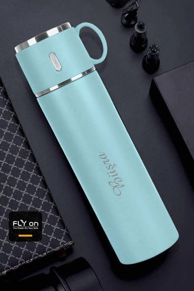 Kişiye Özel Isim Baskılı 316 Paslanmaz Çelik Termos Bardak 580 ml Thermos Mug Kupa -1526 ürün görseli 1