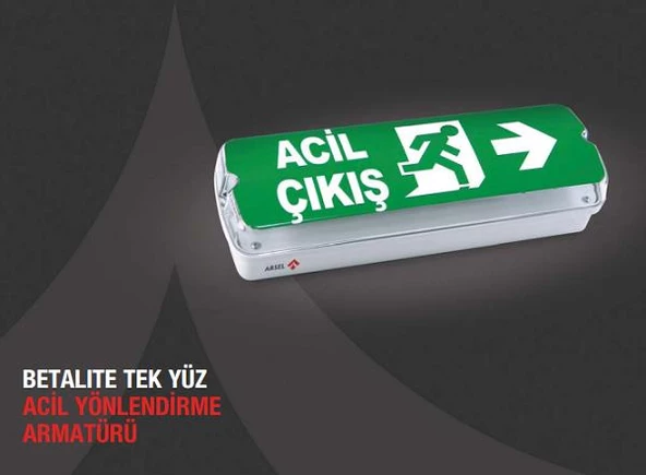 Arsel Betalite AEB-03010-L Acil Çıkış Yönlendirme Armatürü Şebekeden Yanan 20xF LED ürün görseli 1