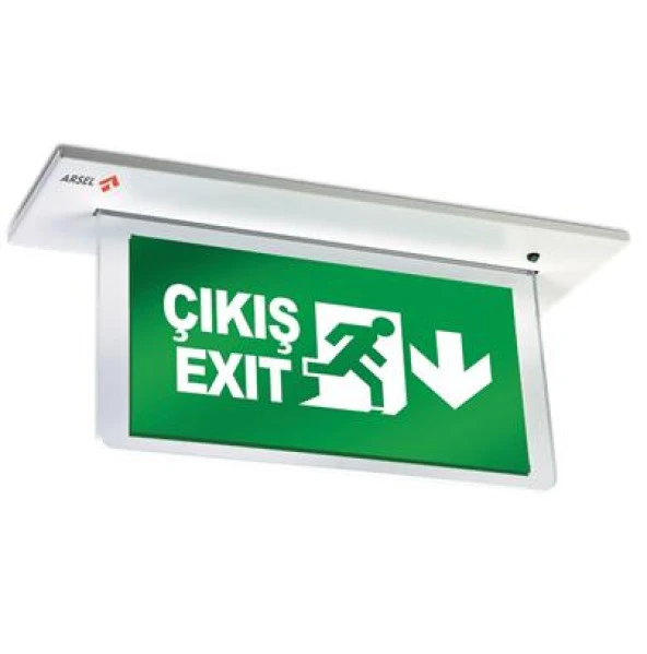 Arsel Sfs Sıva Altı SFS24-3-L-SA Acil Çıkış Yönlendirme Armatürü Sürekli ve Kesintide 180 Dak. Yanan 10xF LED ürün görseli 1