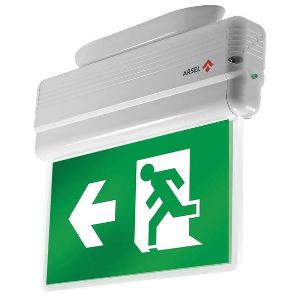Arsel Arselite Eko AE-1223-L Sıva Üstü Led'li Acil Çıkış Yönlendirme Armatürü Sürekli ve Kesintide 180 Dak. Yanan 19 LED 120 Lümen ürün görseli 1