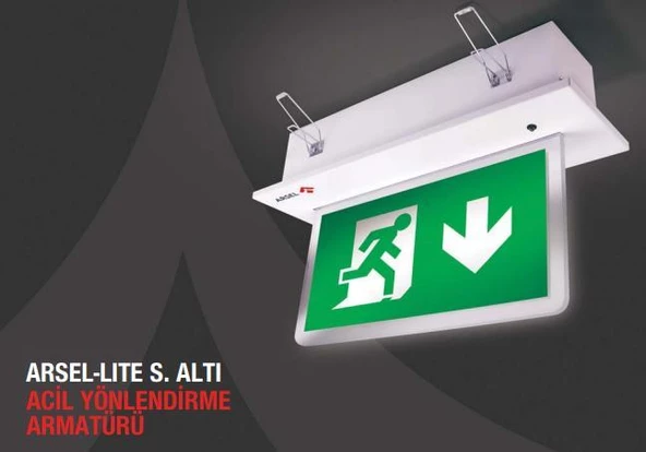 Arsel Dali-Arselite AE-2123-L-DALİ Sıva Altı Acil Çıkış Yönlendirme Armatürü Kesintide 180 Dak. Yanan 500 Lümen LED ürün görseli 1