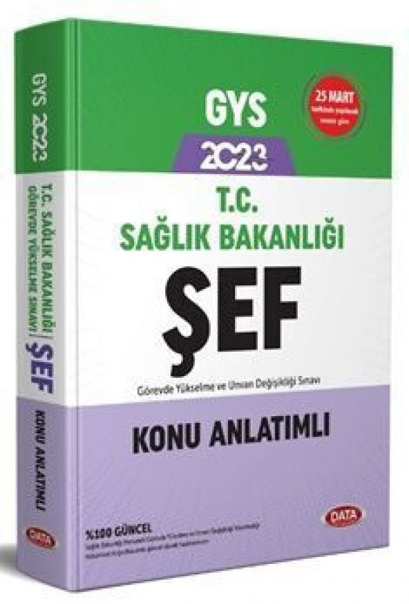 Data Yayınları 2023 GYS T.C. Sağlık Bakanlığı Şef Konu Anlatımlı ürün görseli 1