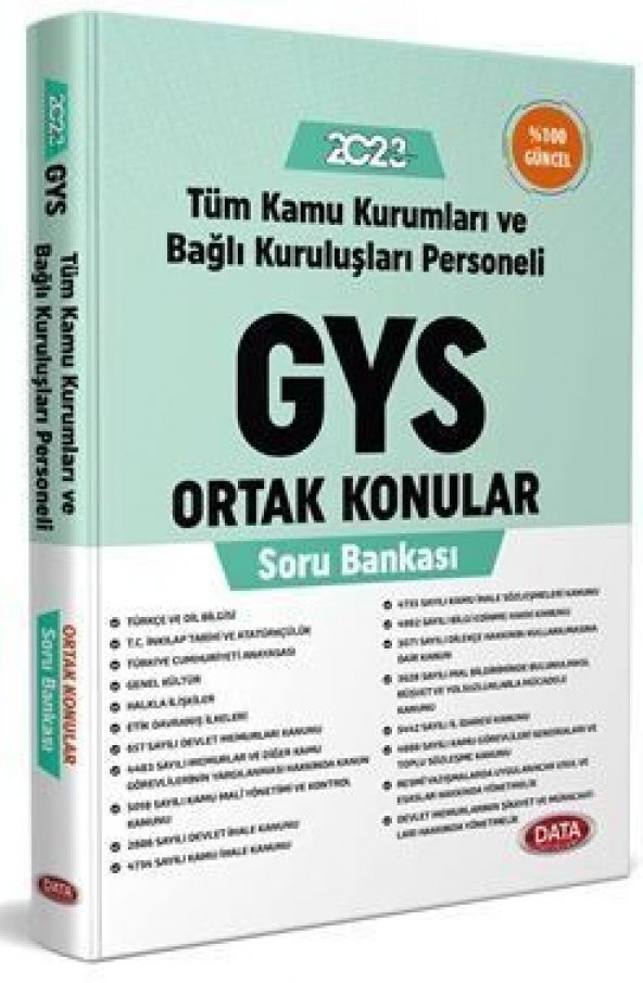 Data Yayınları 2023 GYS Tüm Kamu Kurumları için Ortak Konular Soru Bankası ürün görseli 1