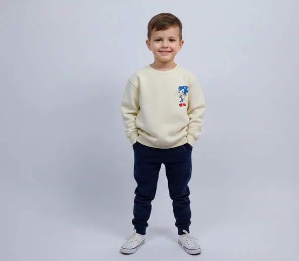 Sonic Baskılı Çocuk sweatshirt ürün görseli 1