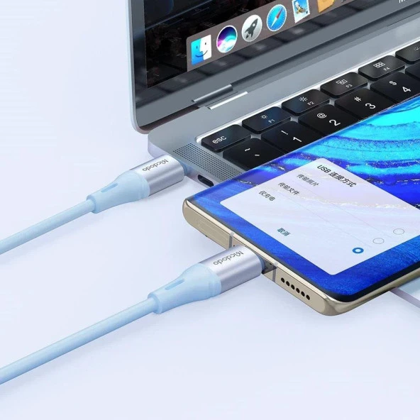 Mcdodo CA-2213 Typec Typec 65W 3A Hızlı Data Şarj Kablo 1.2m - Mor - Resim 5