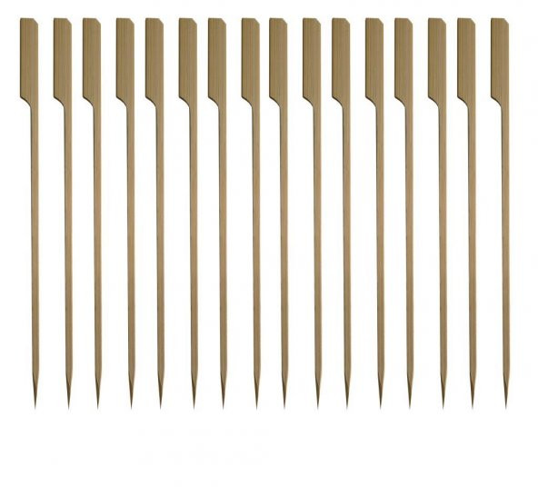 25cm. Yassı Bambu Çöp Şiş 200 Adet ürün görseli 1