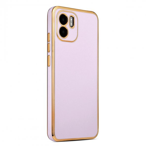 Xiaomi Redmi A1 Kılıf Zore Bark Kenarları Altın Renk Kılıf ürün görseli 1