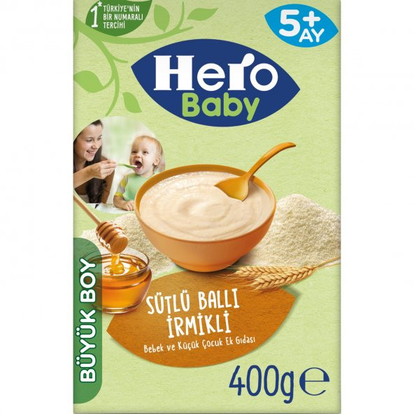 Hero Baby Sütlü Ballı İrmikli Kaşık Mama 400 gr 3'lü Paket ürün görseli 1