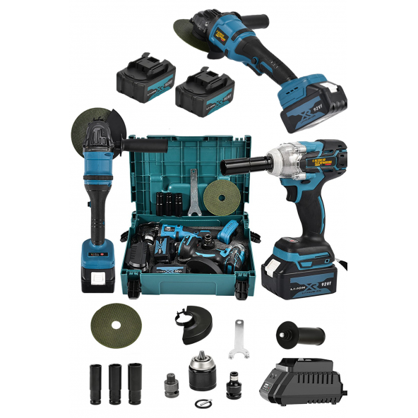 Lieber German Alman 21V 3Ah Brushless Kömürsüz Motor Şarlı Taşlama Akülü Bijon Somun Sökme Sıkma Makinası ürün görseli 1