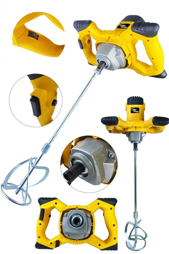 Lieber German Pro 1800 Watt Bakır Sargılı Devir Ayarlı Elektirikli Alçı Boya Ve Harç Karıştırıcı Mikser ürün görseli 1