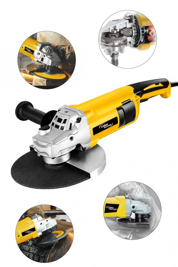Lieber German 230 Mm 2200 Watt Isınmaz Motor Metal Şanzumanlı Tam Otamatik Profesyonel Taşlama Ve Kesme Makinası ürün görseli 1