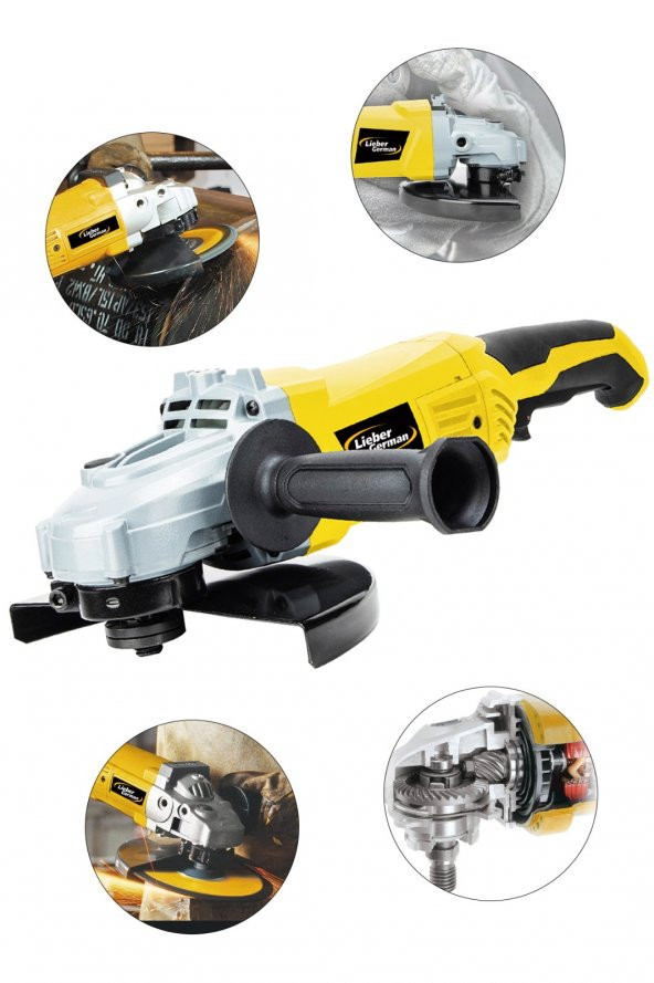 Lieber German 180 Mm 2200 Watt Isınmaz Motor Metal Şanzumanlı Tam Otamatik Profesyonel Taşlama Ve Kesme Makinası ürün görseli 1