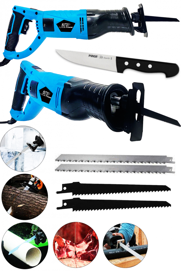 Spech Power DTA-2400 Devir Ayarlı Kurban Bıçağı Hediyeli 4 Ad Kesim Bıçağı Metal Ahşap Kemik Kesme Makinası ürün görseli 1
