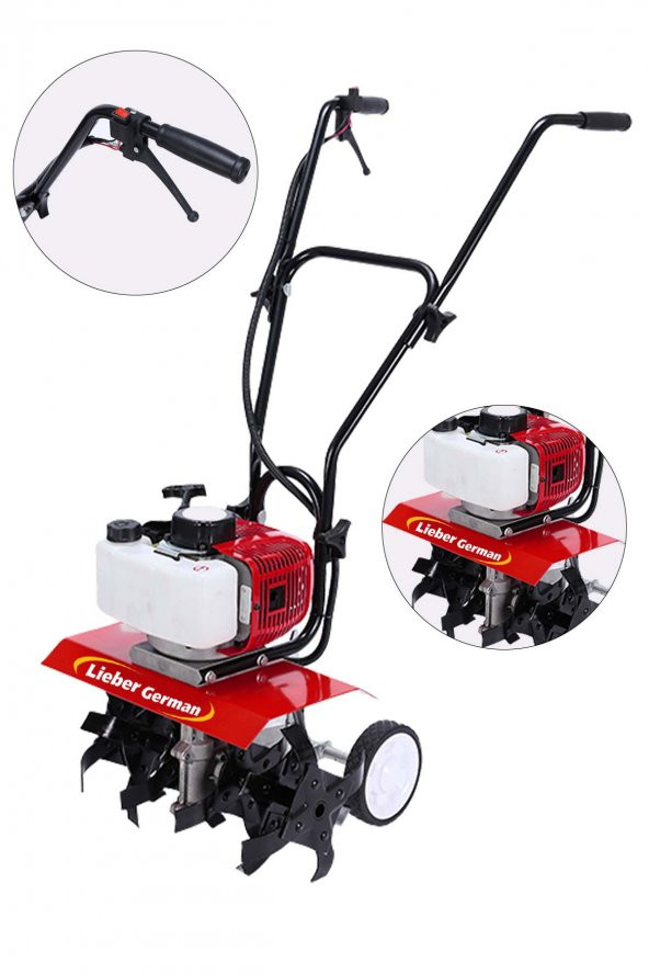 Lieber German 7900-Xt Benzinli Mini Çapalama Makinesi 2,4 Hp 58 Cc Magnezyum Karter Çift Egzozlu Çapalama Makinesi ürün görseli 1