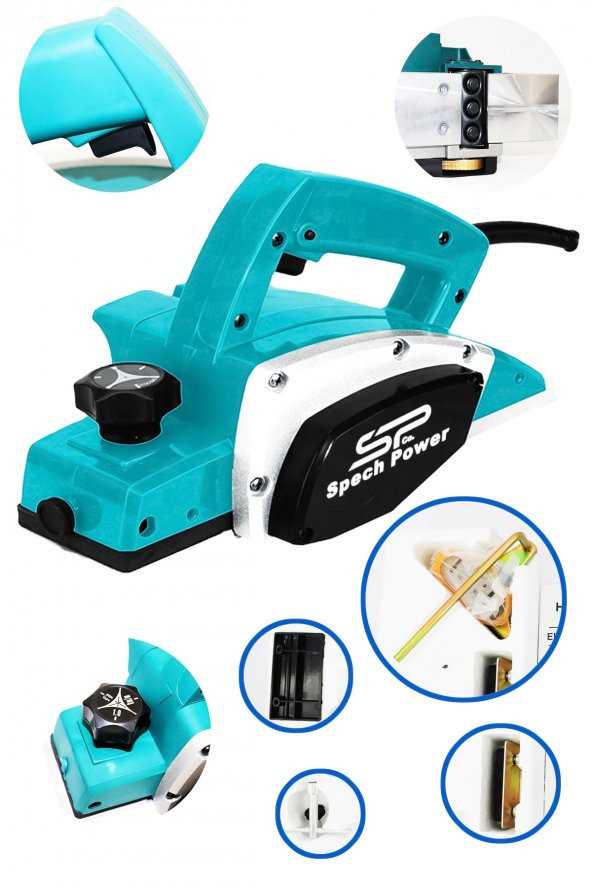 Spech Power 1200 Watt Çift Bıcaklı Professionel Planya Makinası 2 Yıl Garantili ürün görseli 1