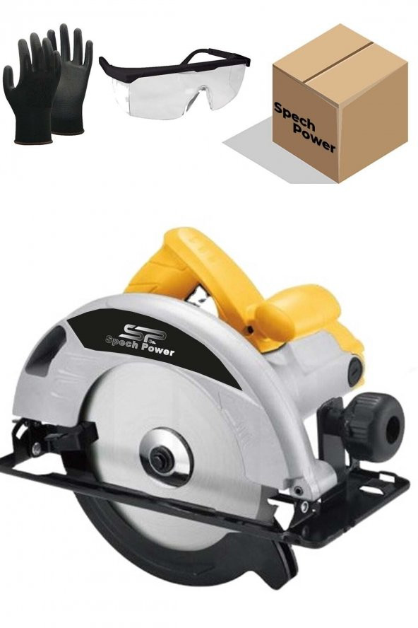 Spech Power T87z 1200 Watt 45Derece Döner Tablalı Bakır Sargılı Profesyonel Ahşap Daire Testere Sunta Kesme Makinesi ürün görseli 1