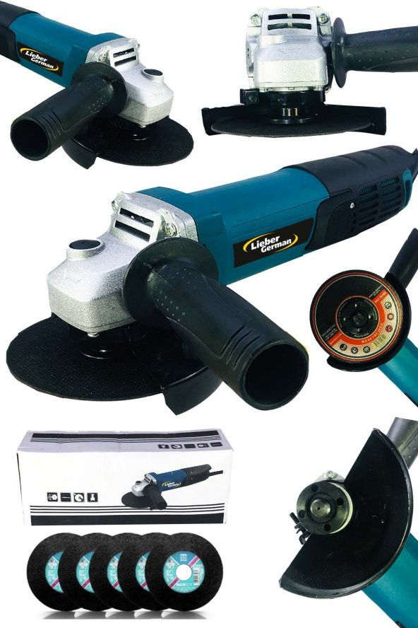 Lieber German 1500 Watt 115 Mm Tam Profesyonel Bakır Sargılı Sprel Taşlama Makinesi Avuç İçi Taşlama Makinesi ürün görseli 1