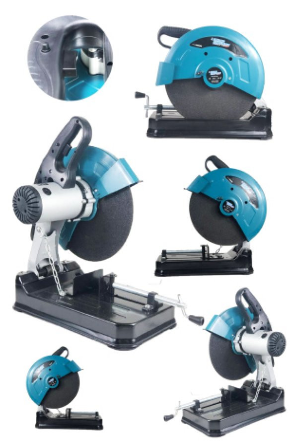 Lieber German 2400 Watt Çelik Dişli Şanzuman Bakır Sargılı 355 Mm Profil Ahşap Metal Kesim Makinesi Kafa Koparma ürün görseli 1