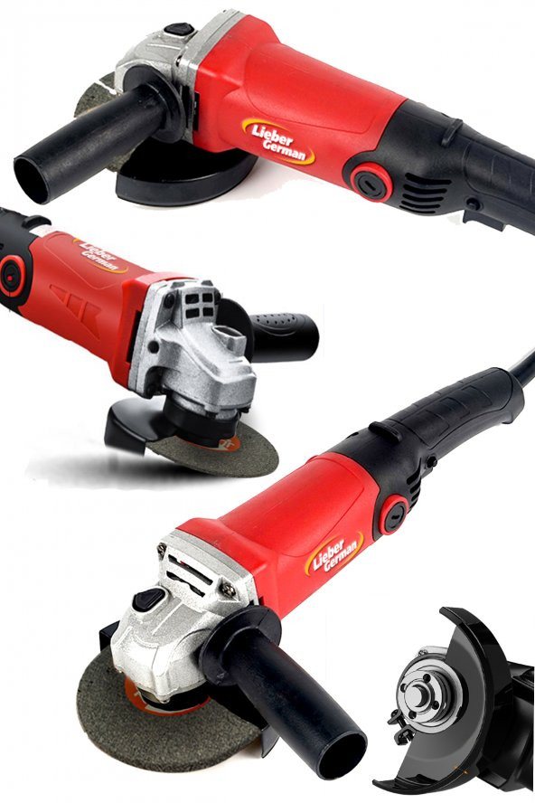 Lieber German Teknoloji Bakır Sargılı Devir Ayarlı 1500 W 115 Mm-125 Mm Spiral Avuç Içi Taşlama Makinası ürün görseli 1