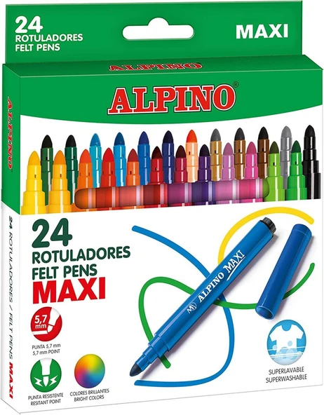 Alpino Maxi 24'lü Jumbo Keçeli Kalem / AR000007N ürün görseli 1