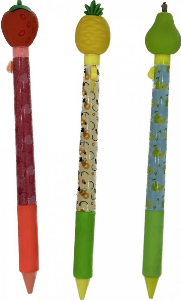 Mikro Versatil Kalem Basmalı Çilek Armut Ananas 0.7mm 3 ADET ürün görseli 1