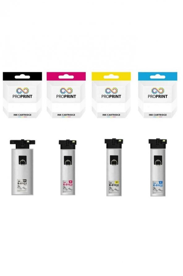 TKPrint Epson C13T01C100 Muadil Kartuş Seti CMYK WF C579R DTWF ürün görseli 1