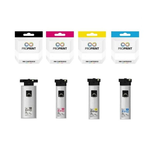 TKPrint Epson C13T01C100 Muadil Kartuş Seti CMYK WF C579R D2TWF ürün görseli 1