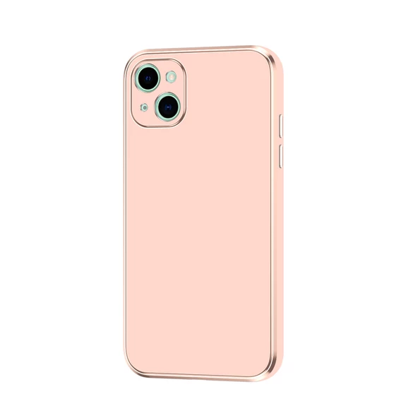 Apple iPhone 14 Kılıf Zore Bark Kenarları Altın Renk Kılıf ürün görseli 1