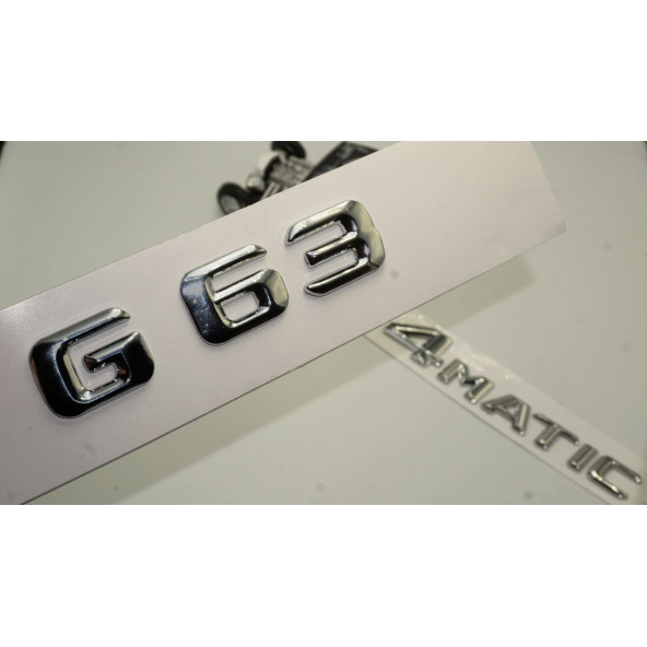 Benz G63 4Matic Bagaj Krom Metal 3M 3D Yazı Logo ürün görseli 1