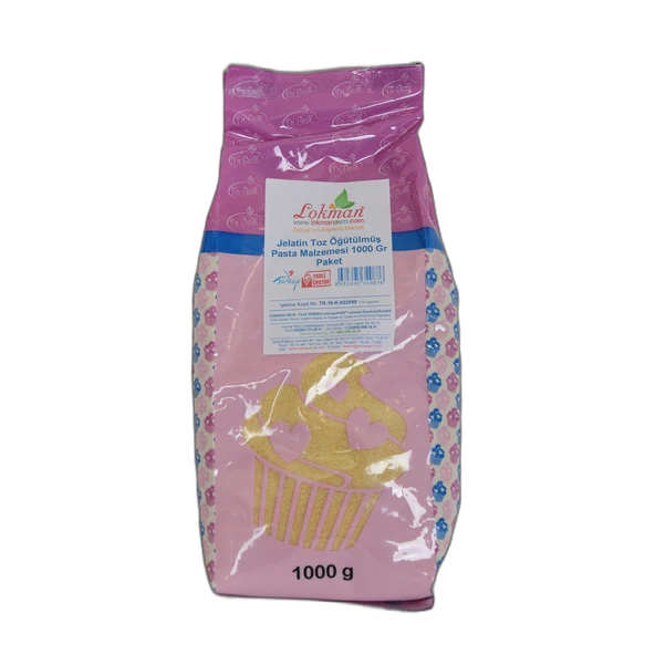 Jelatin Toz Öğütülmüş Pasta Malzemesi 1000 Gr Paket ürün görseli 1