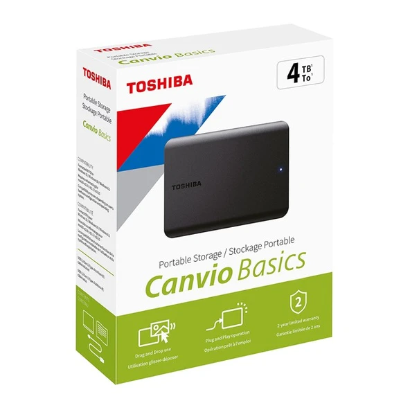 Toshiba 4TB Canvio Basic Usb 3.2 Gen1 HDTB540EK3CA ürün görseli 1