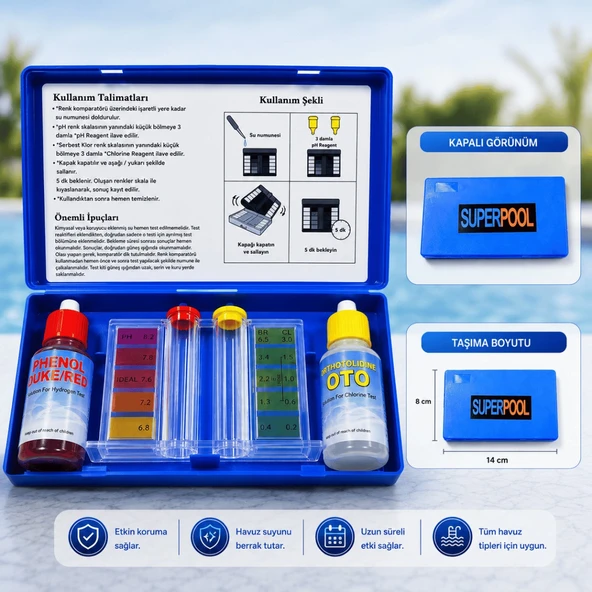 SPP Superpool Sıvılı Ph-Cl Test Kiti ürün görseli 1