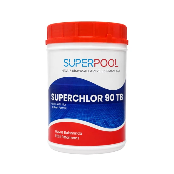 SPP Superpool Superchlor 90 TB %90 Tablet Klor 1 KG Havuz Kimyasalı ürün görseli 1
