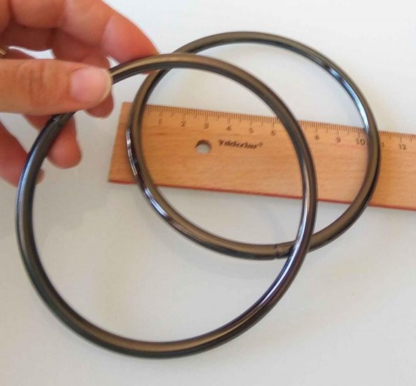 Angel Çanta Aksesuar 11 Cm Füme Renk Metal Çanta Sapı ürün görseli 1