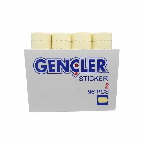 FDM Gençler Sarı Meto Etiketi 2 No (96 Rulo) (1 Rulo 1000 Adet) R1 ürün görseli 1