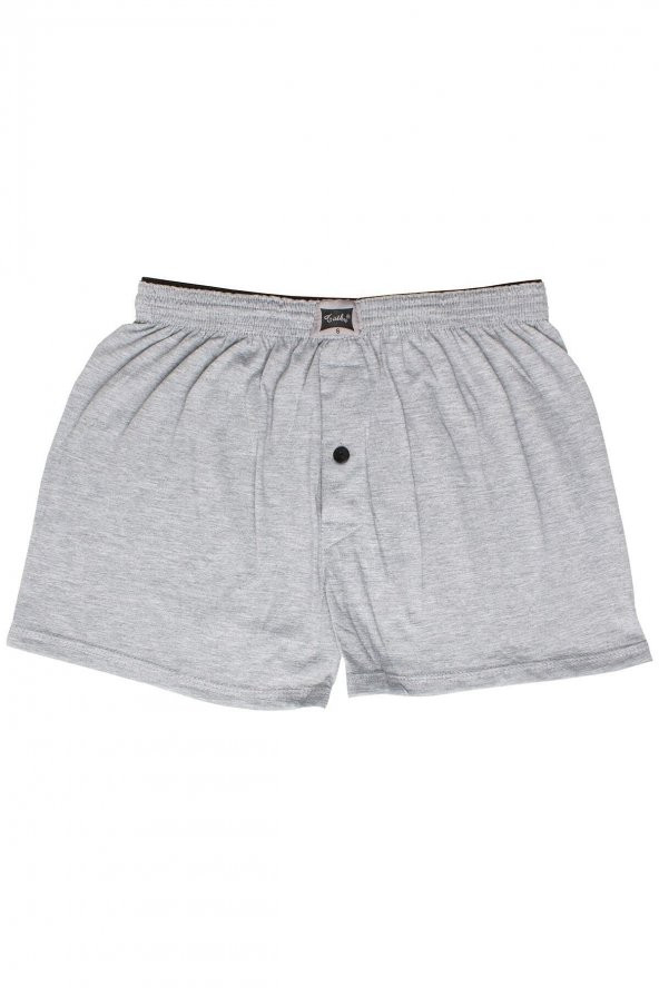 Erkek Gri Penye Düz Boxer 4lü - Resim 2
