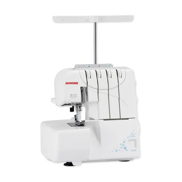 Janome Tr3000 Overlok Makinesi | Ev Tipi Overlok Makinesi |Aile Tipi Overlok  Makinesi | 3 İplik Ve 4 İplikle Çalışabilen | Ayarlanabilen Kesim Genişliği | Dakikada 1300 Devir ürün görseli 1