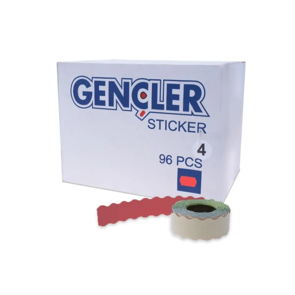 FDM Gençler Kırmızı Meto Etiketi 4 No (96 Rulo) (1 Rulo 1000 Adet) R2 ürün görseli 1