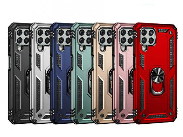 Samsung Galaxy M33 Kılıf Sofya Yüzüklü Standlı Silikon Kılıf ürün görseli 1